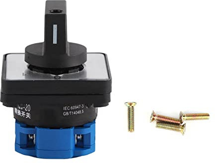 Commutatore Rotativo, AC 660 V 20 A 2 Posizioni 4 Terminali Selettore di Controllo con Tipo di Bloccaggio Commutatore