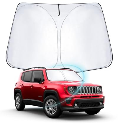 WEIPIN Sonnenschutz Frontscheibe kompatibel mit JEE-p Rene-Gade BU/Hybrid 2015-2024 Windschutzscheibe Sonnenschirm Sonnenblende für Rene-Gade BU mit UV Schutz, Abkühlung, Innenraum Schütz