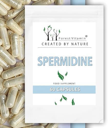 SPERMIDIN - Forest Vitamin - SPERMIDINE 60 Kapseln - L-Carnitin-Weinsäure - Antioxidans - Unterstützung des Immunsystems - Unterstützung des gesunden Alterns - Gesundheit und Schönheit