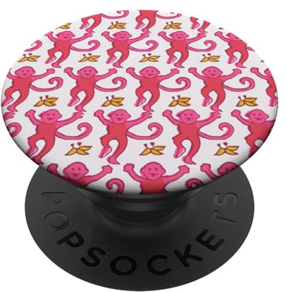 Pink Roller Monkey Funny Cute Rabbit Affe PopSockets Klebender PopGrip