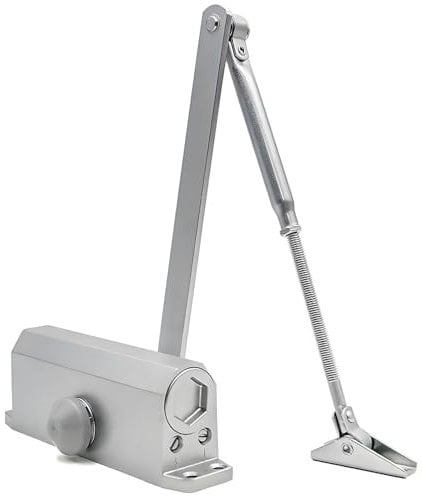 Automatic Door Closer, Heavy Duty Aluminum Alloy Door Opener Closer Adjustable Spring Hydraulic Buffer Door Closer for Interior Door Commercial or Domestic Use 45-65 KG
