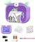 Robofun Macchina Fotografica Istantanea, 2,4 Pollici 1080P 48MP HD 180° Obiettivo Rotante Fotocamera Digitale con 32GB Scheda SD e Carta da Stampa, Regalo per Bambini dai 3-12 Anni - Viola