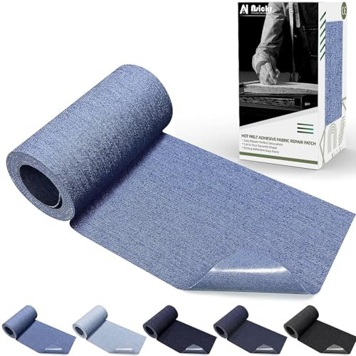 Nsickr - Parches Jean para planchar por dentro y por fuera. Varios tonos de azul Parches Kit de reparación de jeans. Kit de reparación de ropa. Adhesivo fuerte. Varias especificaciones (azul cielo, 8