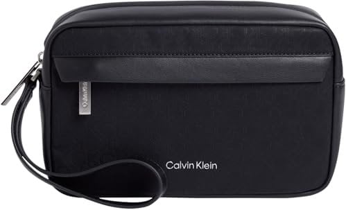 Calvin Klein Trousse de Toilette Homme Must Mono avec Logo, Noir (Black), Taille Unique