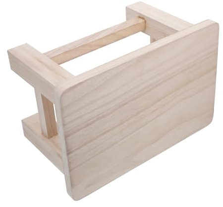 Amosfun Holzhocker Massiv Aus Holz Kleiner Tritthocker Als Fußstütze Niedriger Hocker Für Outdoor Und Innenbereich Wechselschuhhocker Zum Sitzen Und Steigen