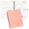 POPRUN Kalender 2025 2026 Wochenplaner (Aug.2025-Dez.2026) Ringbuch mit Softcover, ca. A5 (22 x 16,5 cm), 17-Monate-Terminplaner 1 Woche 2 Seite mit Zertifiziertem Papier - Rosa