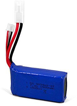 7.4V 2800-mAh 2S 25C Li-Po FT009 Rc Speedboot Power-Akku kompatibel mit Mini-Tamiya Stecker, Renn-Boot Lithium-Polymer Batterie f. ferngesteuerte Fahrzeuge, Boat, Quadcopter, Flugzeug, Auto, Spielzeug