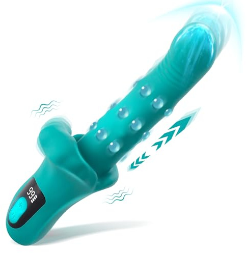 Dildo Vibrator Sex Spielzeug für Paare, Vibratorensets für Frauen G Punkt Klitoris mit 9 Teleskop 9 Vibration 9 stoß, 23cm Dildos Sex Toys Klitoris Stimulator für Sie, Diloschwanz Erotik Sexspielzeug