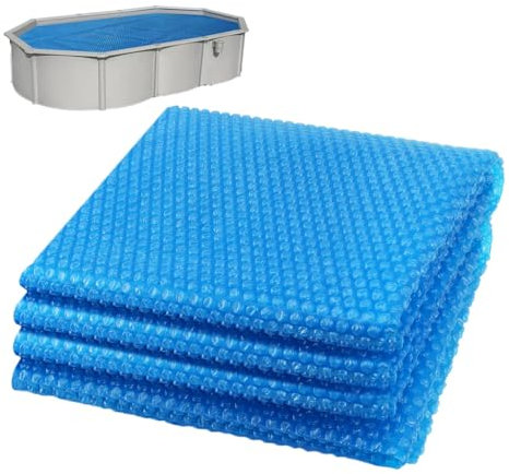 vounot® Bâche à Bulles Piscine Rectangulaire 300 x 200 cm Épaisseur 120 µm Bâche Solaire Chauffante Film Thermique à Découper pour Réchauffer l’Eau Bleu