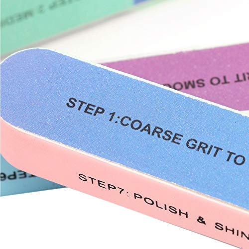 Set di Lime per Unghie in Vetro per Manicure e Pedicure, Lime per Levigatura Grossa e Fine, Lucidante per Unghie Lucide