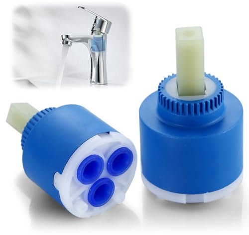 2 Stück Kartusche Wasserhahn für Blanco Kartusche 35mm, Keramik Ersatzkartusche Kompatibel mit Blanco Linus für Mischbatterien, Küchenarmaturen, Duscharmaturen und Waschtischarmaturen