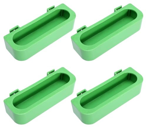 Milisten 1 Satz Tauben Trog Vogelhaus Bird House Vogelfutterautomat Für Käfig Hühner-trinkbecher Wachtel-Feeder Mehrere Futternapf Für Vögel Futtertrog Für Vogelkäfige Plastik Green 4 Stück