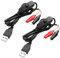 PNGKNYOCN 5V USB to Clip Cord with Power Control Button,USB Male to Alligator Clips Test Cable for Charge Testing Circuit Adapter(2 Pack)