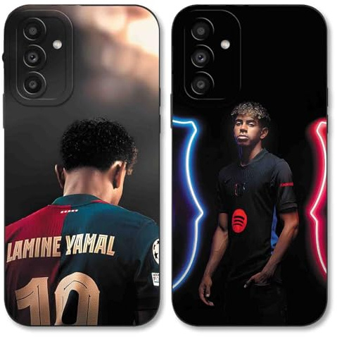 Yimctoie 2 Stück Cool Fußball Handyhülle für Samsung Galaxy A13 5G Hülle 6,5,Mode FC Cartoon Spieler Muster Case für Fans,TPU Silikon Stoßfest Anti-Kratz Schutzhülle,Pattern