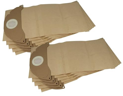 vhbw 10x Staubbeutel Ersatz für Kärcher 4002667015317 | 6.904-143.0, KFI 252 für Staubsauger - 44cm x 20cm braun