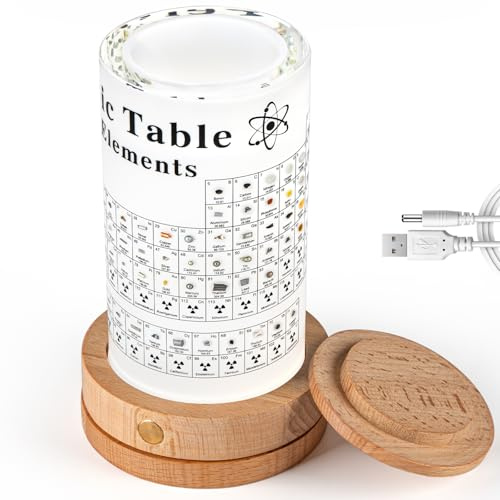 Jeebel Tavola Periodica degli Elementi Reali, Tavola Periodica in Acrilica con LED Supporto, 83 Campioni Chimico di Elementi Veri, Periodic Table per Insegnamento Strumento Regalo Creativo Artigianato