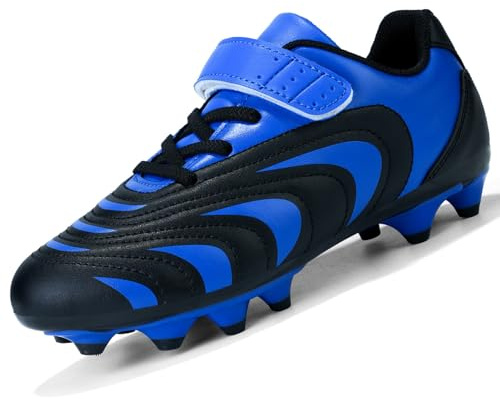 Unitysow Botas de Fútbol Niños con Tacos Zapatillas de Futsal 28-39 EU | Junior Zapatos de Fútbol,Antideslizantes Entrenamiento Deporte,Interior/Exterior,Césped/Firm Ground/Multisuperficie,Unisex