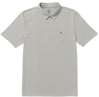 Volcom Men's Banger Polo Shirt, Heather Grey, XL