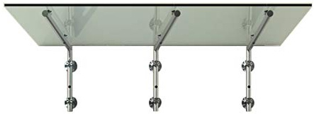 Glaszentrum Hagen - Glasvordach Vordach Pavillion Türvordach Markise Haustürvordach VSG-Glas inkl. Edelstahlhalter (Typ - L, 230x90cm (3th))