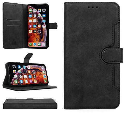 Gorilla Tech iPhone XS Max Leather Case, Premium Quality, Stand Wallet Cover Flip Case [Black] for iPhone 10 Max Multiple Card Slots, Magnet Flip, Folio Book Case with Kickstand Feature