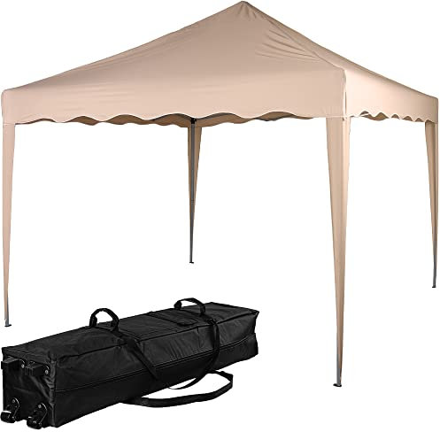INSTENT Pavillon 3 x 3 m Basic wasserdicht UV Schutz 50+, Champagner