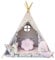Izabell® Spielzelt Teepee Tipi Set für Kinder drinnen draußen Spielzeug Zelt Indianer Indianertipi mit Fenster Tipi mit Zubehör Tipizelt Garden