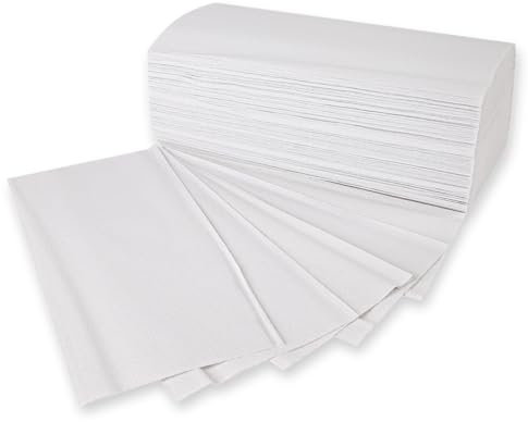 5000x Hygoclean Papierhandtücher, Handtuchpapier 1-lagig in weiß, Größe: 25x 23 cm, Papiertücher für Spender, Recyclingpapier mit V/ZZ-Falzung, Falthandtücher recycelt, Handpapier, Einweghandtücher