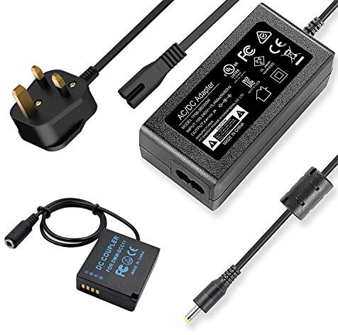 F1TP DMW-DCC11 AC Power Adapter Dummy Battery kit DMW-AC10 for Panasonic Lumix DMC-GF3 GF5 GF6 GX85 GX7 Mark II, S6 GX9 GX80 GX85K ZS60 LX100 ZS110 TZ100 Camera, Replace DMW-BLE9 BLG10 Battery