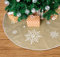 Weihnachtsbaum Decke Rock, Leinen Weihnachtsbaum Rock Schneeflocke Weihnachtsbaumdecke Rund Christbaumständer Weihnachtsbaum Dekor Tannenbaum Decke(Khaki, 78cm/ 31zoll)