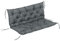 Outsunny Garden Bench Cushion, 2 Seater Swing Chair Cushion, Seat Pad with Ties for Indoor and Outdoor Use, 110 x 120 cm, Dark Grey
