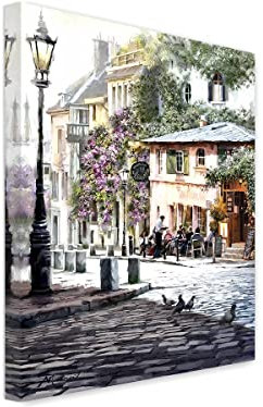 STYLER Leinwandbild Corner 60 x 80 cm I Wandbild Ecke mediterran Süden Landschaft I Bild Wohnzimmer Schlafzimmer Esszimmer Leinwand I Bild hochkant I Verschiedene Motive & Größen