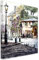 STYLER Leinwandbild Corner 60 x 80 cm I Wandbild Ecke mediterran Süden Landschaft I Bild Wohnzimmer Schlafzimmer Esszimmer Leinwand I Bild hochkant I Verschiedene Motive & Größen