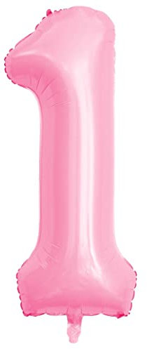 Tiffany rosa numero 1 palloncini, 101,6 cm, palloncino in pellicola per feste di compleanno e decorazioni anniversari, palloncini a elio mylar