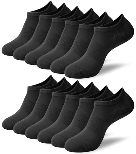 Niofind Bamboo Trainer Socks for Womens and Mens, No Show Ankle Socks Low Cut Invisible Non Slip Liner Sock Multipack Casual Footies for Sneaker Loafers and Boat Shoes