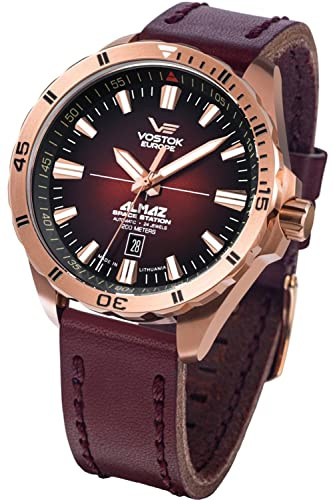 VOSTOK Europe Almaz Herrenuhr Automatik mit Lederband 320B679
