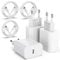 [Apple MFi Certified] 3er-Pack 25W iPhone Ladegerät mit iPhone Ladekabel, 3 X USB C Netzteil Ladestecker mit 3X 2M iPhone Lightning Kabel kompatibel mit iPhone 14 13 12 11 XR X 8- Standard weiß
