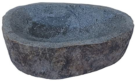 STONE art & more B-Ware! Kleine Steinschale, kleine Vogeltränke, Ø ca. 25 cm, Steinmetzarbeit aus Naturstein, Garten-Deko, frostfest