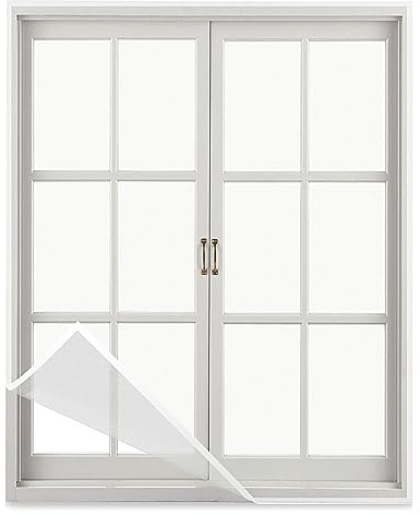 Timizi Rete Zanzariera Adesiva 70x180cm, con Nastri Adesivi Zanzariere Ricambi Rete Resistente ai Raggi UV Zanzariera Finestra, per La Pulizia delle Finestre. - Bianco