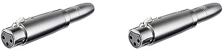 goobay 27453 Adattatore XLR, Presa Jack AUX da 6.35mm a Presa XLR (Confezione da 2)