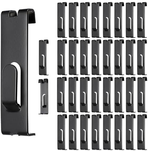 IGNPION 35Pcs Metal Painting Gridwall Hanging Hooks, Grid Panel Display Notch Hooks for Picture Frame, Commercial Artworks Gridwall Accessories Pegs for Shop, Show, Workshops
