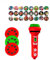 Cymwer Santa Projector Flashlight Christmas Flashlight Projector Fun Cartoon Style Projector Torch 24 Projection Pattern Battery Powered for Kids Above 3 Years Old (Red opp packaging)