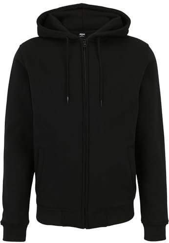 Urban Classics Herren Kapuzenpullover 2-Tone Zip Hoody, zweifarbiger Zip Hoodie für Männer, Regular Fi, Blk/blk, L