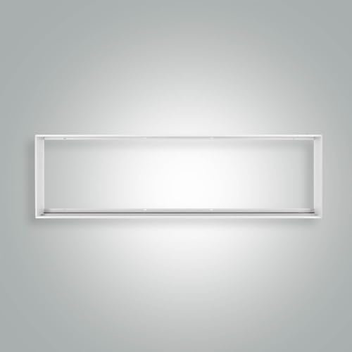 Aluminium Aufbaurahmen 120x30cm weiß extra hoch für Aufbau-Montage eines Back-Light LED Panel 119,5x29,5cm Rasterleuchte Einlegeleuchte Deckenleuchte L1200xB300xH68mm