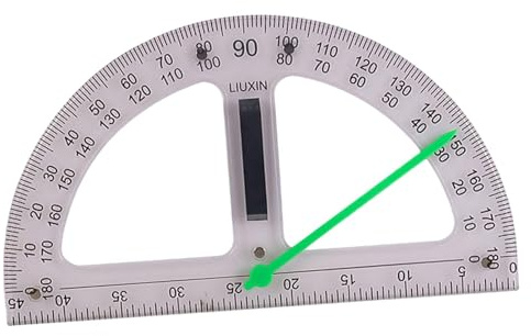 Folpus Großes Mathematik-Geometrie-Lineal, Zeichenwerkzeug, Geometrie-Werkzeug, Mathematik-Lehrmittel für Kreidetafel-Klassenzimmerzeichnungen, Winkelmesser