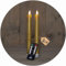 Stabkerzen LED mit Timer GOLD 2er indoor mit Timer Funktion 6 Stunden ECHTWACHS 18cm Höhe für Kerzen 2,2cm Durchmesser 2 AAA Batterien notwendig LED Stabkerzen flackernde Flamme bewegliche Flamme