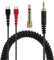 Alphatec HD25 25sp 560 540 480 430 414 250 - Cable de audio de repuesto compatible con auriculares Sennheiser de 3,5 mm (6,35 mm) a jack estéreo de 2,5 mm (1,5 m), color negro