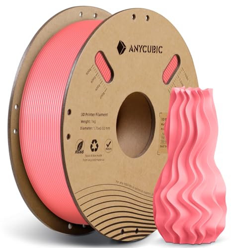 ANYCUBIC Hohe Geschwindigkeit PLA Filament 1.75mm, Bis zu 600 mm/s High Speed 3D Drucker Filament, RFID für Intelligentes Drucken, HS PLA Rosa
