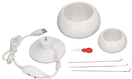 Spin Bead Loader, Elektrischer Perlendreher, Elektrischer Perlenrotator, Schmuckherstellung, Perlenrotatorschale mit Nadel, Rotierender Perlenlader für DIY-Perlen, Taille, Perlenkette, Armband