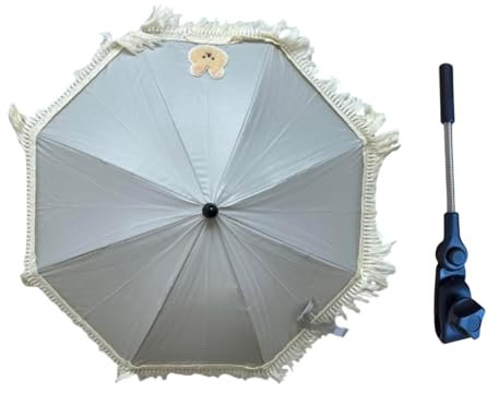 Fenteer Sombrilla para Cochecito de Bebé con Clip para Silla, Sombrilla para Playa, Viajes