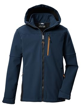killtec Jungen Softshelljacke mit Kapuze KOW 226 BYS SFTSHLL JCKT, nachtblau, 164, 43515-000